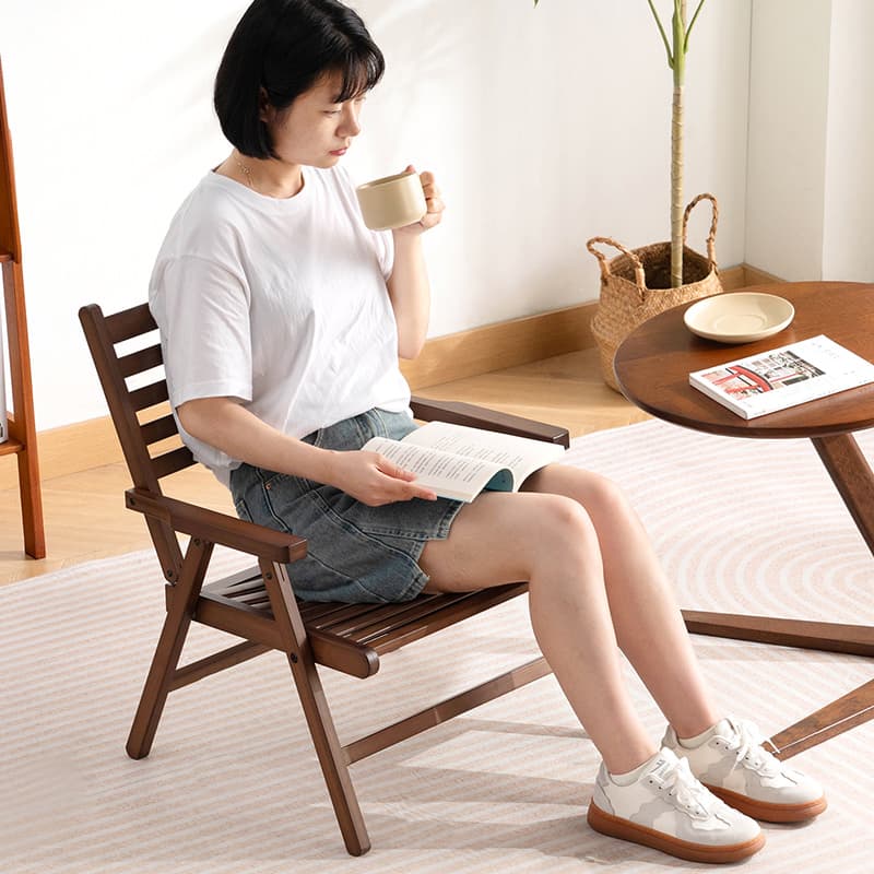 折りたたみ椅子 天然木製 フォールディングラウンジチェア