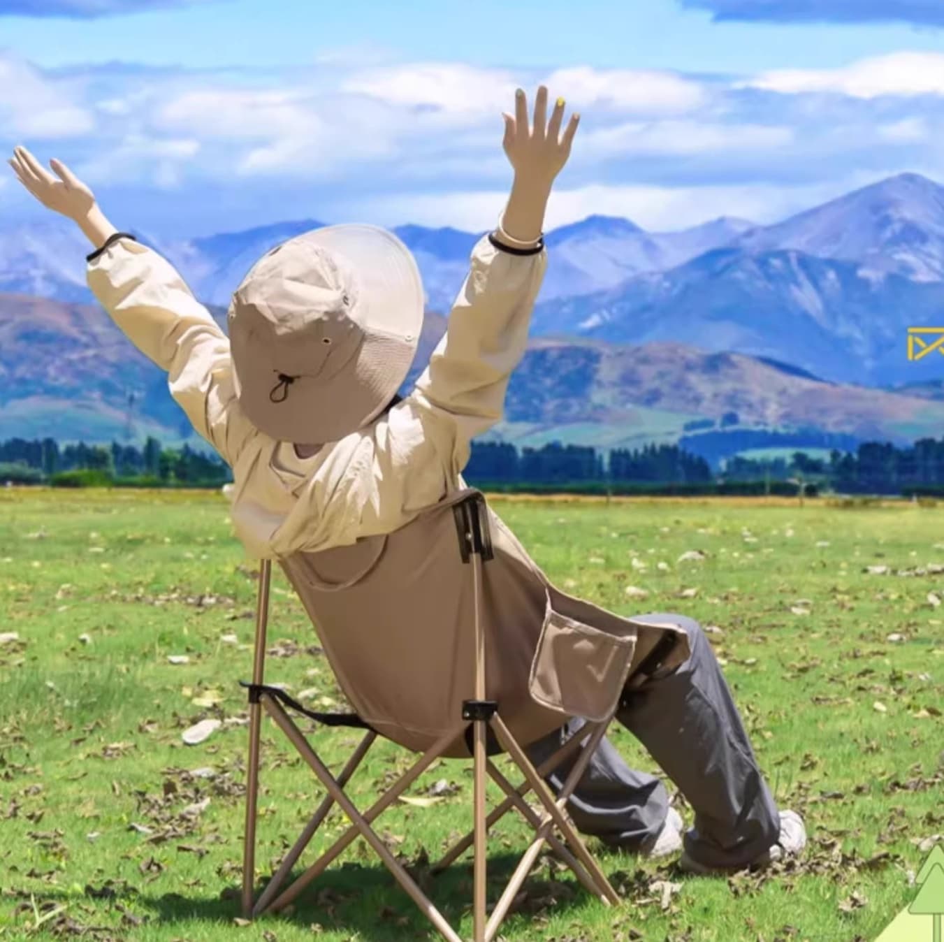 折りたたみ椅子 リラックス野外折りたたみチェア