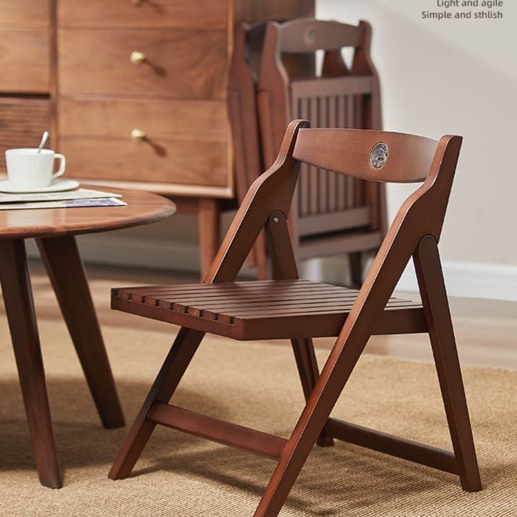 折りたたみ椅子和風デザイン 折りたたみ椅子 スリム収納