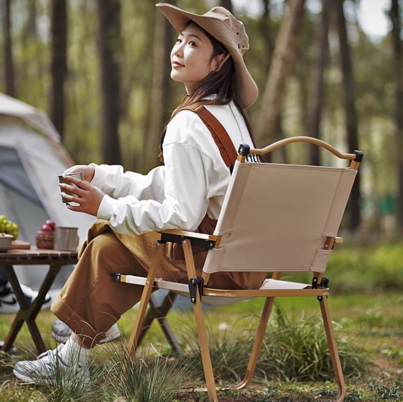 折りたたみ椅子 アウトドア用ワンタッチ折りたたみチェア