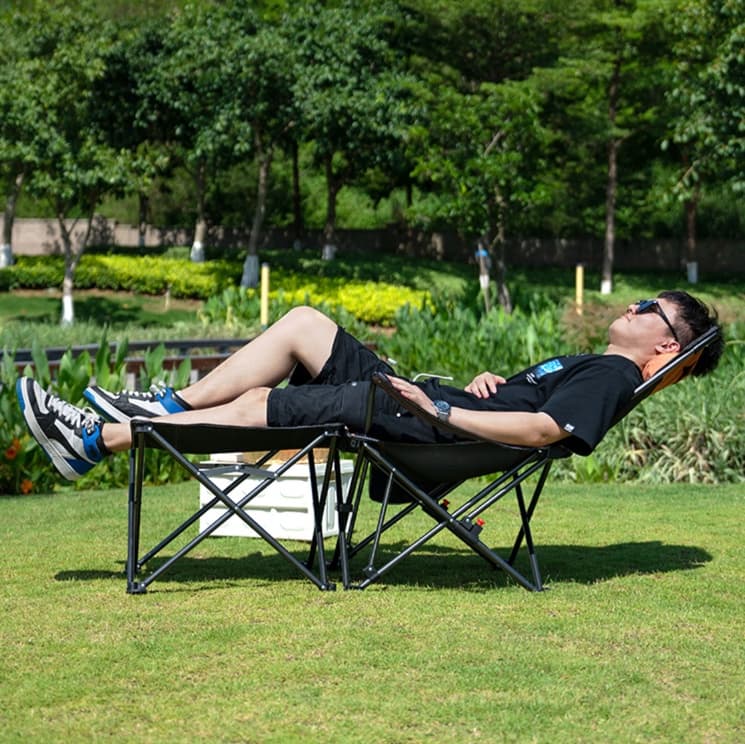 折りたたみ椅子 四段階調節可能 リクライニングキャンプチェア