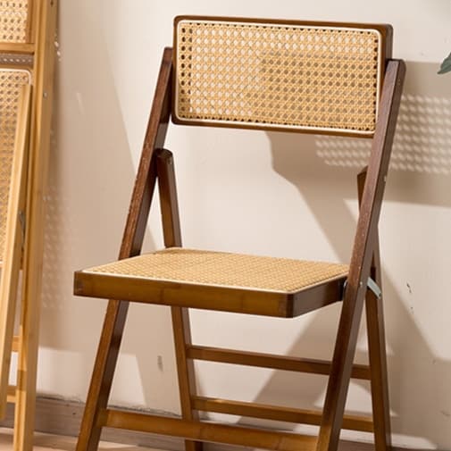 折りたたみ椅子 籐編み折りたたみチェア