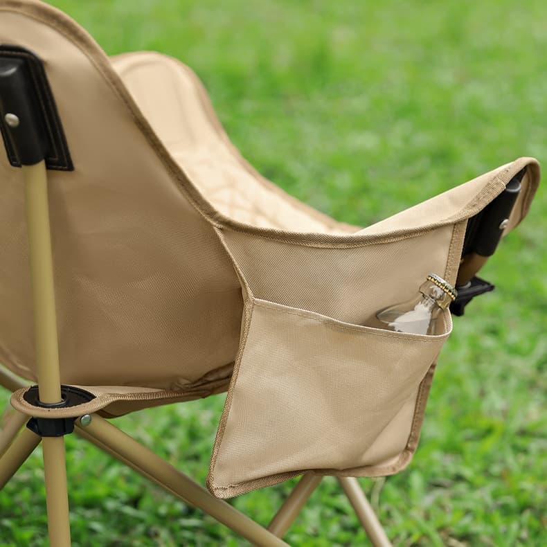 折りたたみ椅子 快適収納ポケット付き 軽量折りたたみキャンプチェア