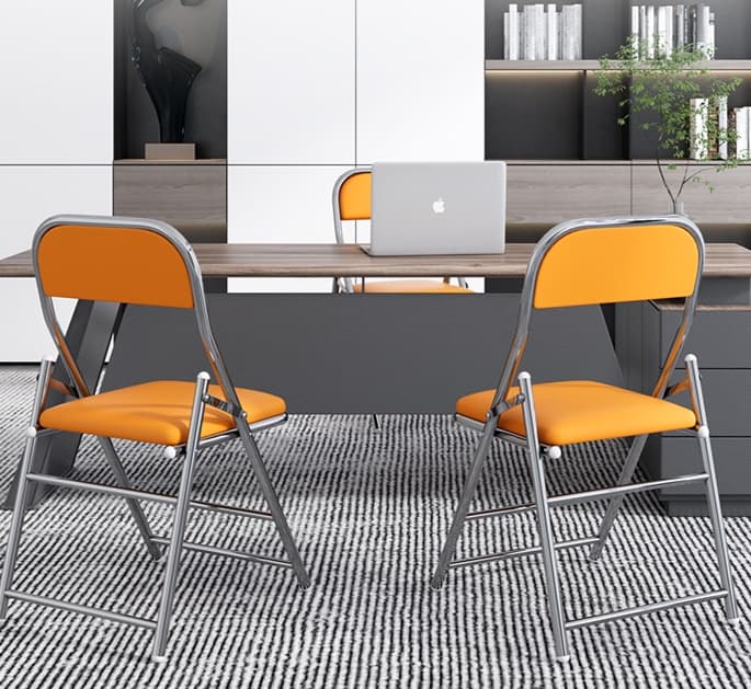 折りたたみ椅子 レザー 柔らか素材