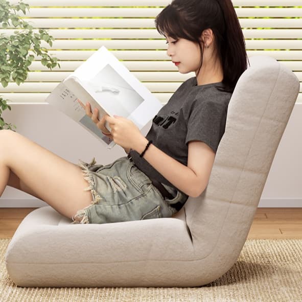 折りたたみ椅子 ファブリック張り ふかふかリラックス座椅子