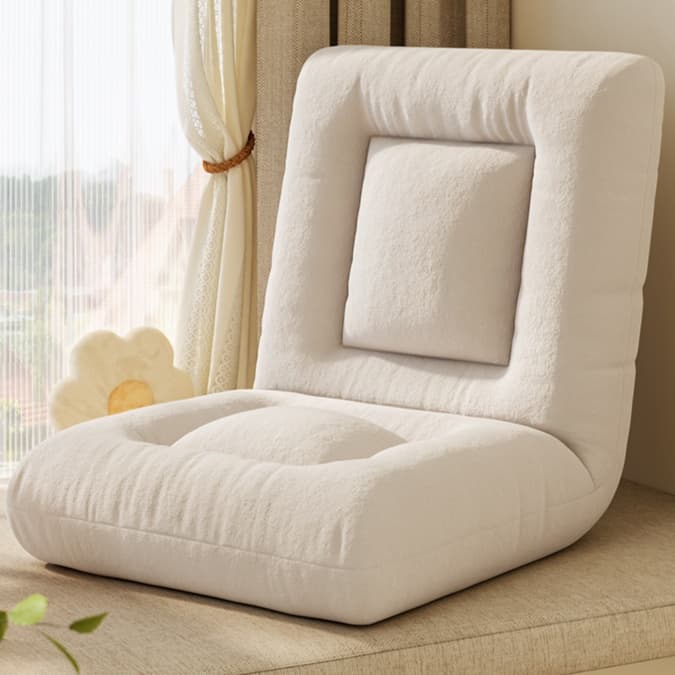 折りたたみ椅子 ファブリック張り ふかふかリラックス座椅子