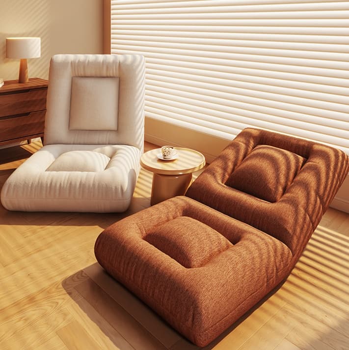 折りたたみ椅子 ファブリック張り ふかふかリラックス座椅子