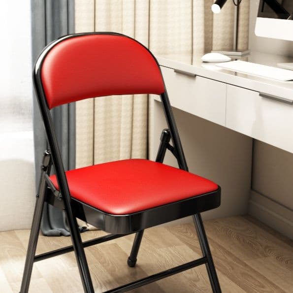 折りたたみ椅子 スマート快適クッション折りたたみ椅子 ファブリック張り