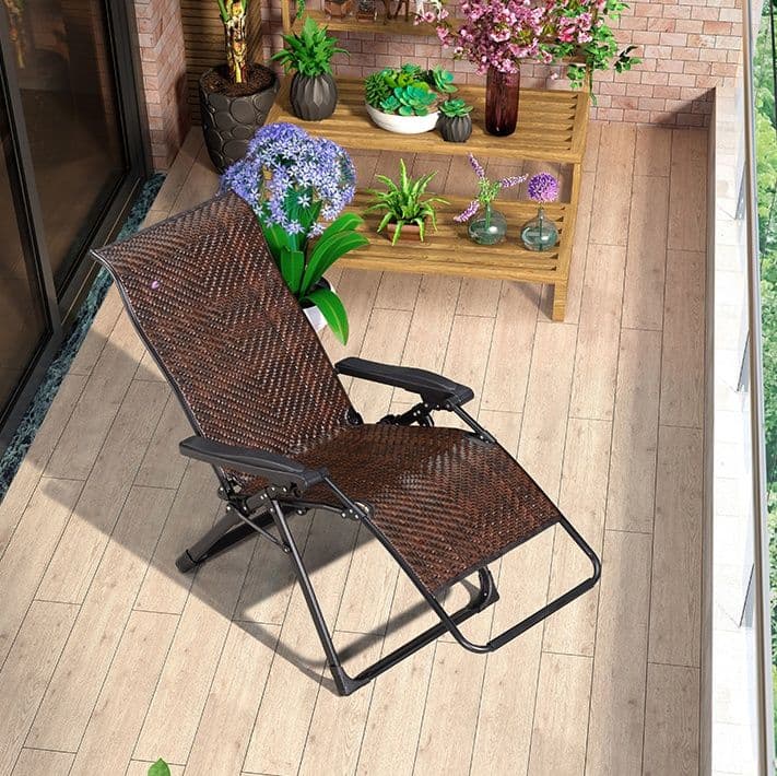 折りたたみ椅子 リラックス金属フレームリクライニングチェア