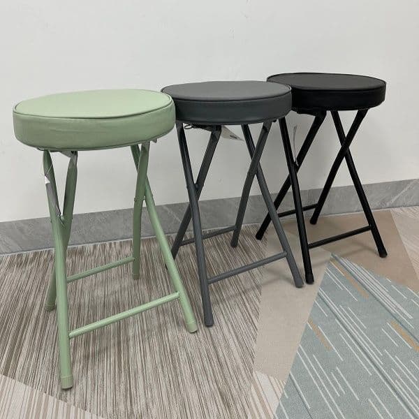 折りたたみ椅子 まるみ丸座クッション折りたたみスツール