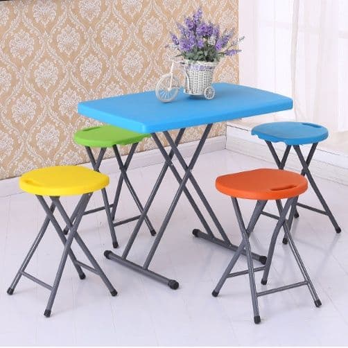 折りたたみ椅子 丸形コンパクト折りたたみスツール