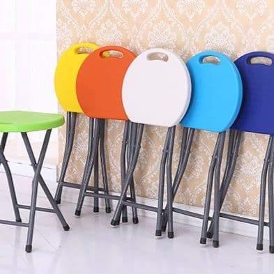 折りたたみ椅子 丸形コンパクト折りたたみスツール