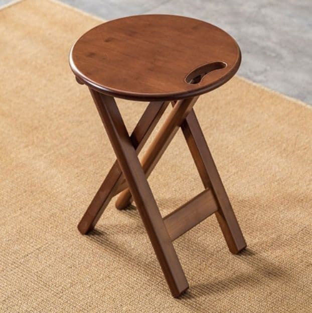 折りたたみ椅子 まあるい木の折りたたみ椅子