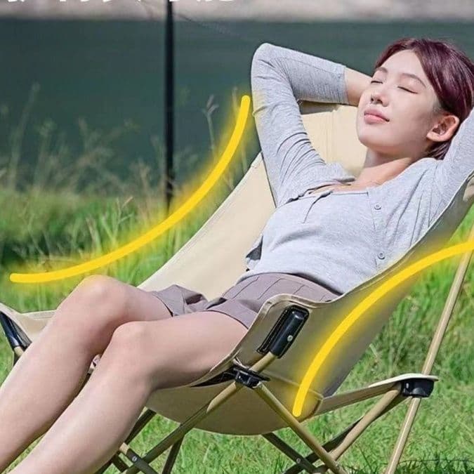 折りたたみ椅子 三段調節リラックス折りたたみ椅子