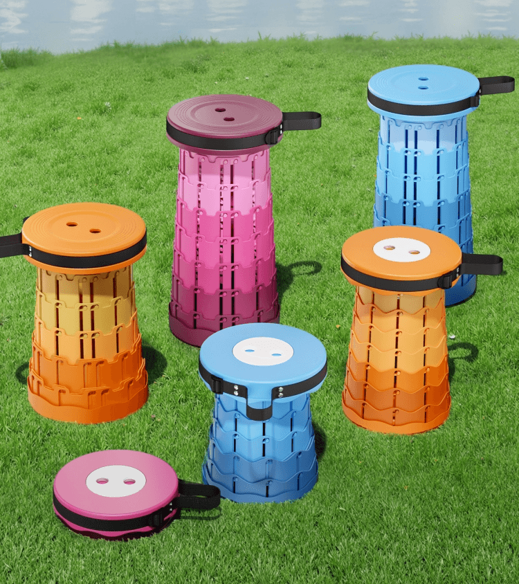 折りたたみ椅子 伸縮式携帯折りたたみ椅子高さ調整可能