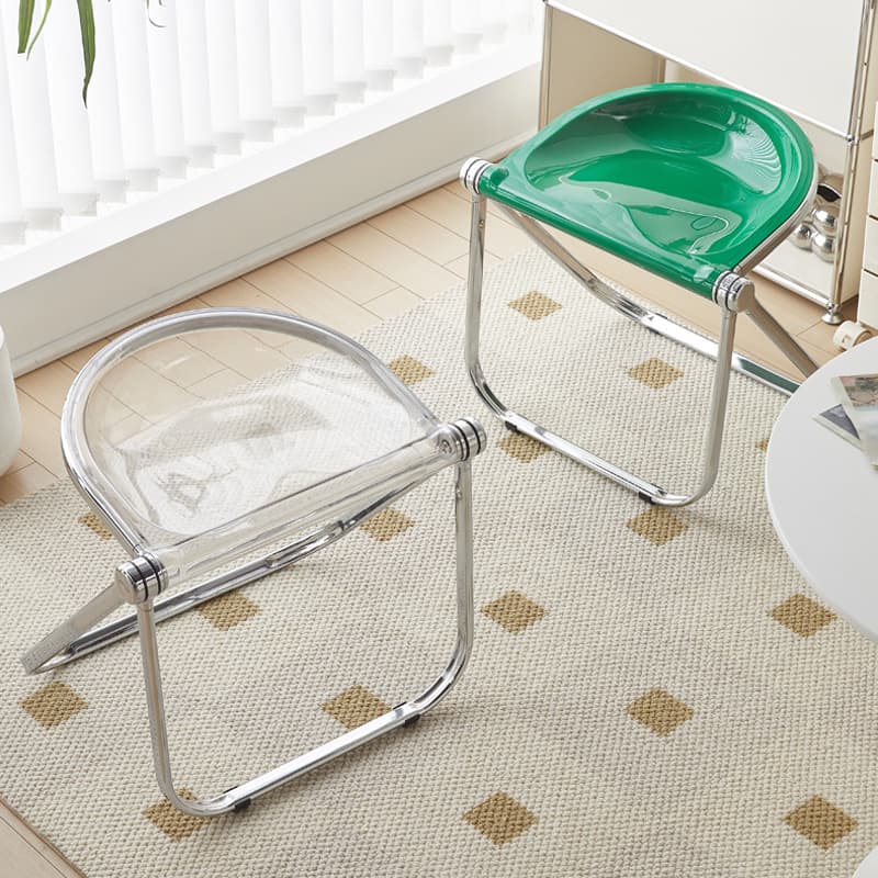 折りたたみ プラスチック 透明シンプル折りたたみチェア