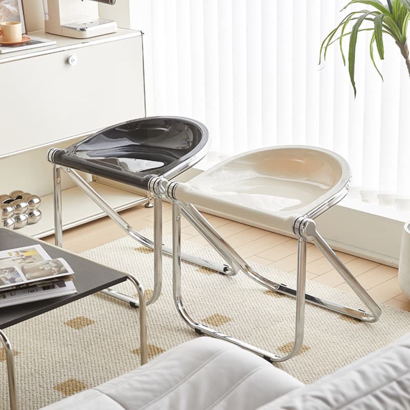 折りたたみ プラスチック 透明シンプル折りたたみチェア