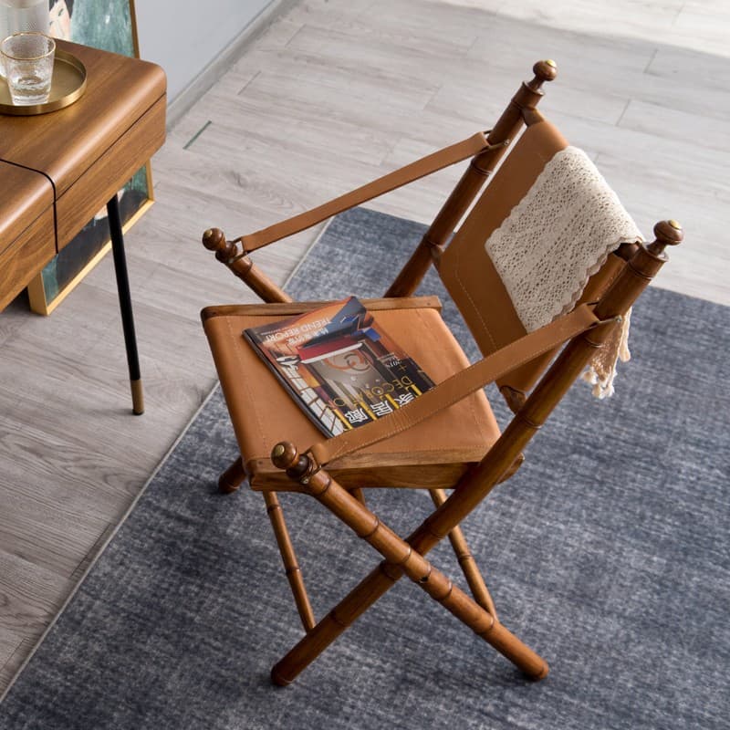 折りたたみ椅子 和風アンティーク折りたたみディレクターズチェア