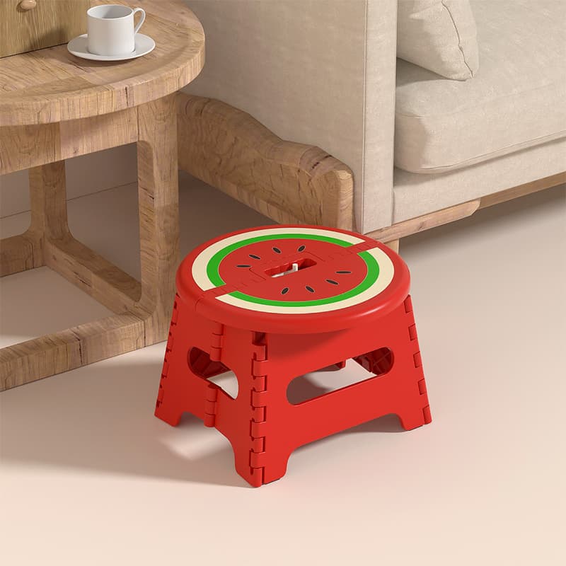 折りたたみ椅子 フルーツモチーフの折りたたみスツール