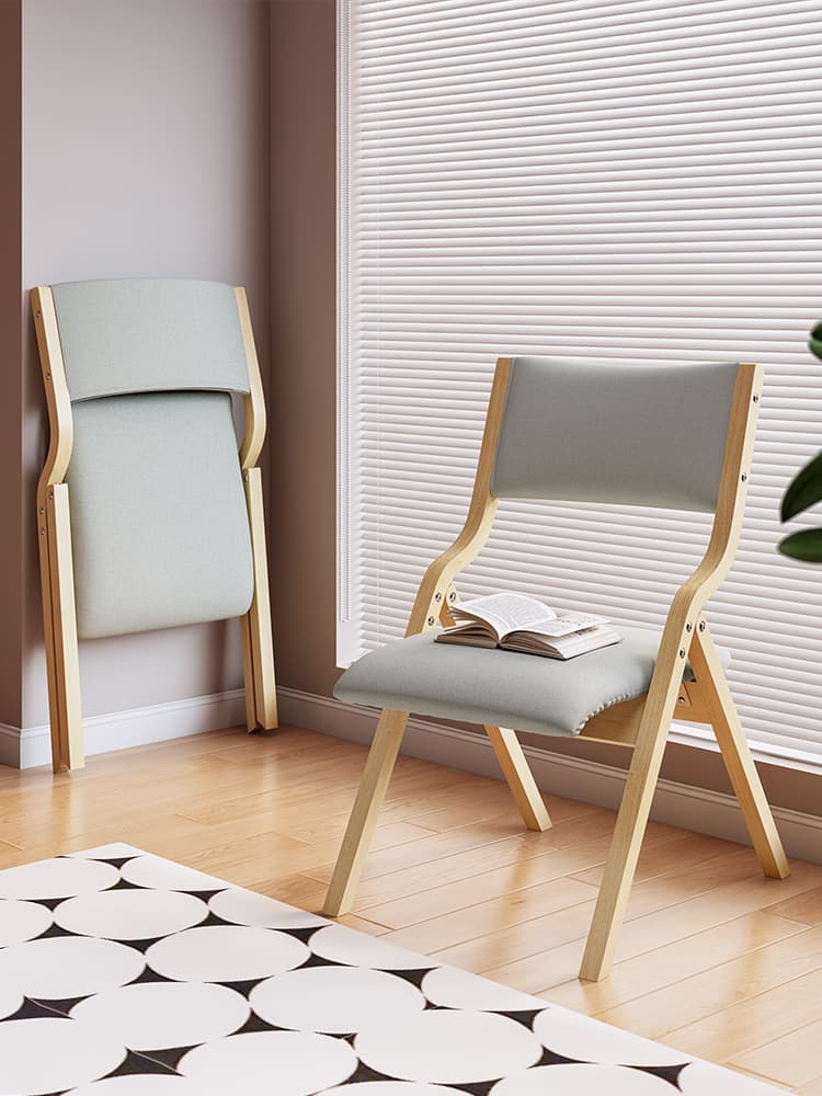 折りたたみ椅子 シンプル木製コンパクト折りたたみチェア