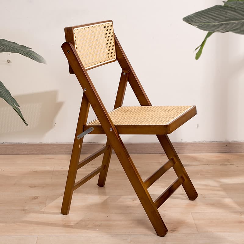 折りたたみ椅子 籐編み折りたたみチェア