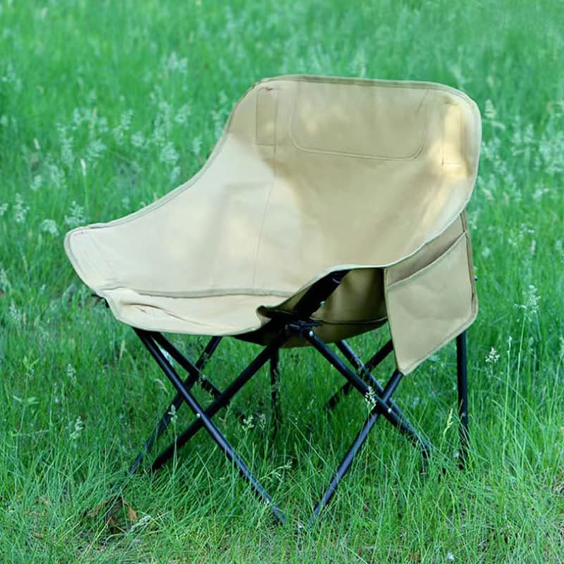 折りたたみ椅子 キャンプ用日よけ付き快適折りたたみチェア