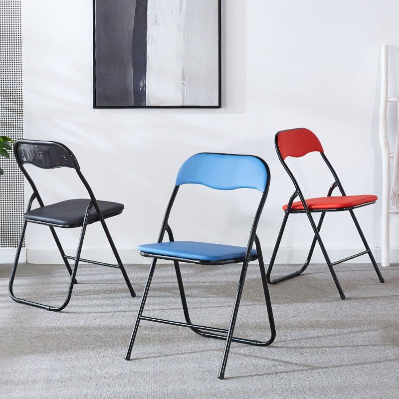 折りたたみ椅子 なめらかレザー調折りたたみチェア