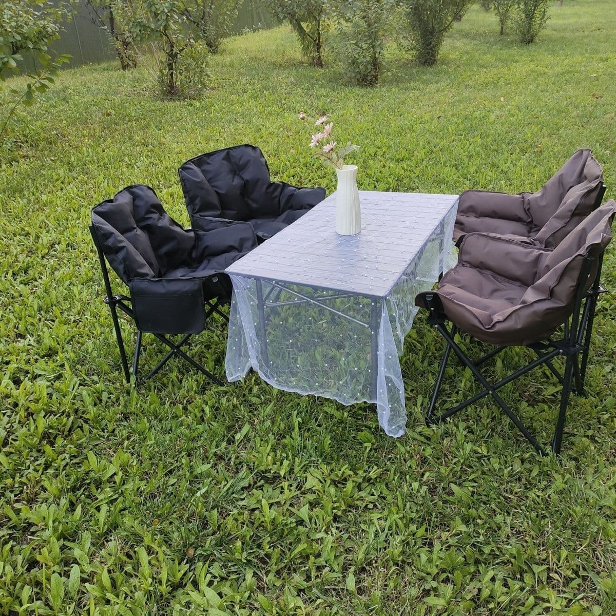 折りたたみ椅子 ふかふかクッション折りたたみキャンプチェア