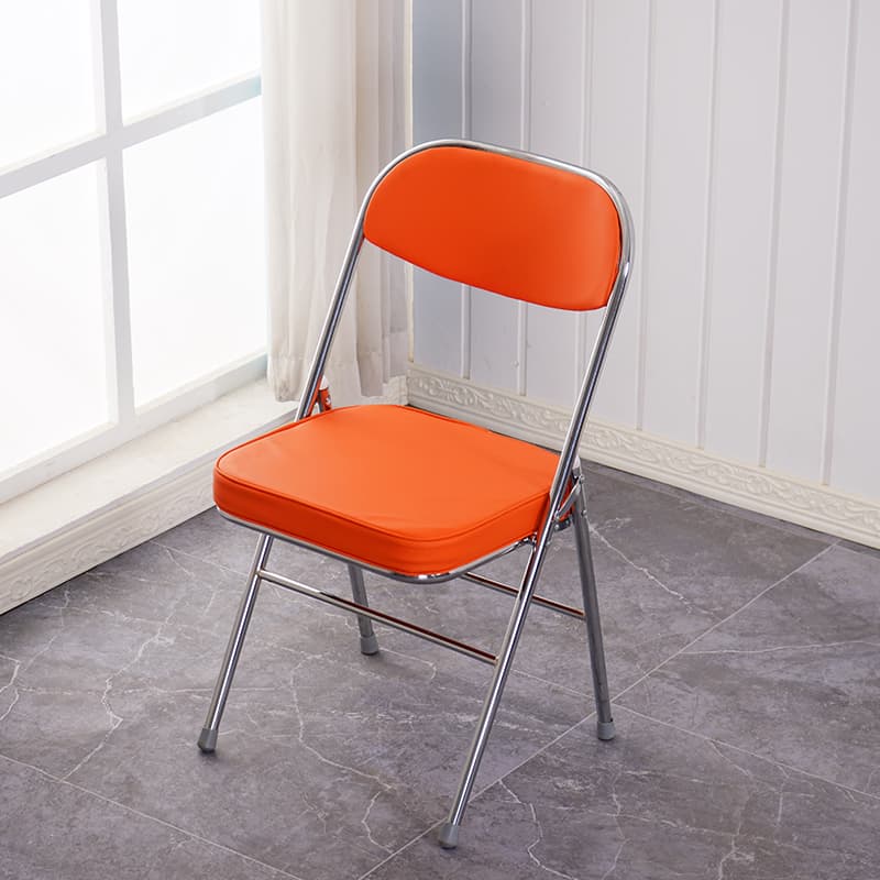 折りたたみ椅子 ゆったり座面の快適レザーチェア