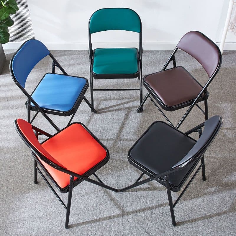 折りたたみ椅子 なめらかレザー調折りたたみチェア