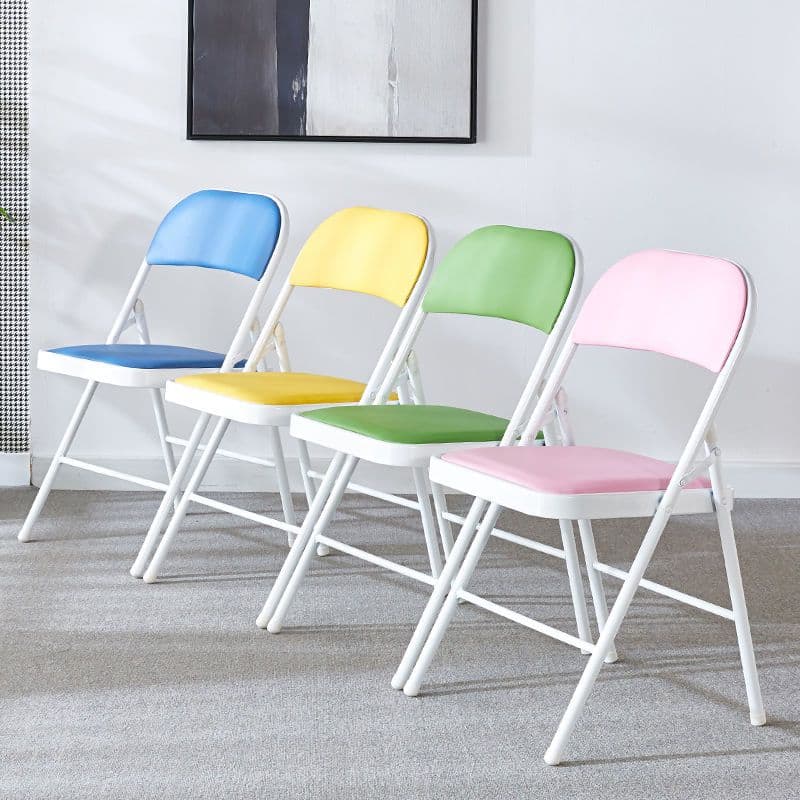 折りたたみ椅子 なめらかレザー調折りたたみチェア