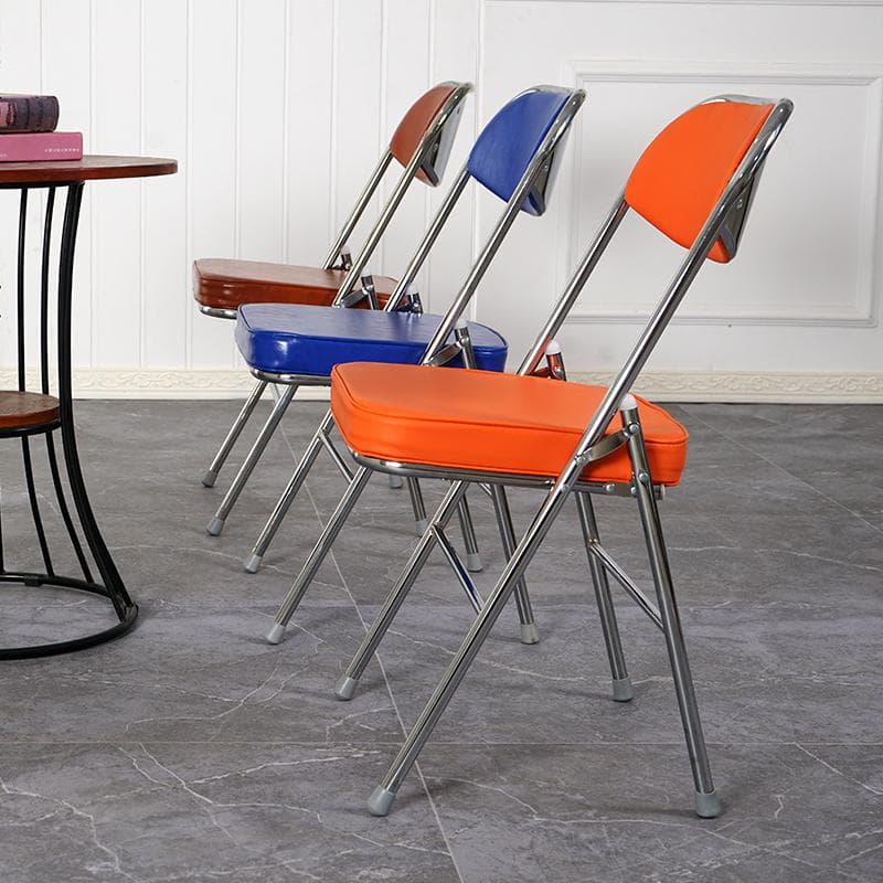 折りたたみ椅子 ゆったり座面の快適レザーチェア