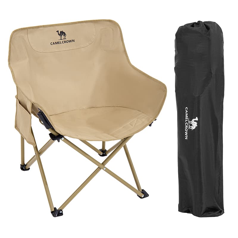 折りたたみ椅子 快適収納ポケット付き 軽量折りたたみキャンプチェア