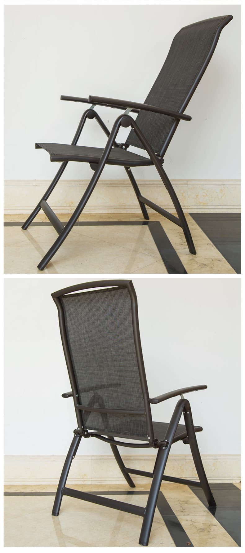 折りたたみ椅子 上質メッシュ リクライニングチェア