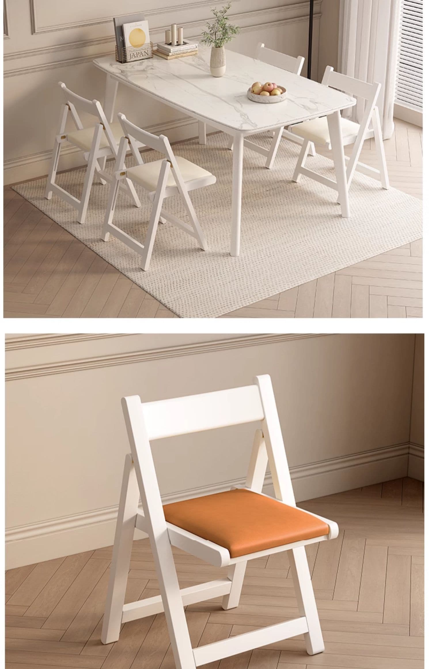 折りたたみ椅子 北欧風シンプル折りたたみ木製チェア