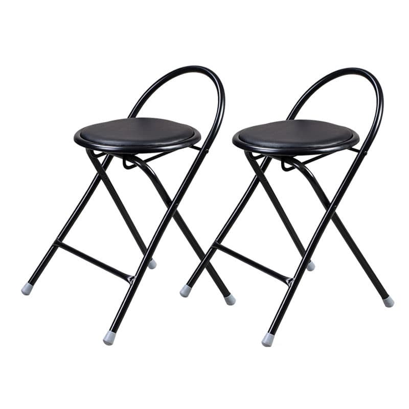 折りたたみ椅子 シンプル丸型クッションチェア