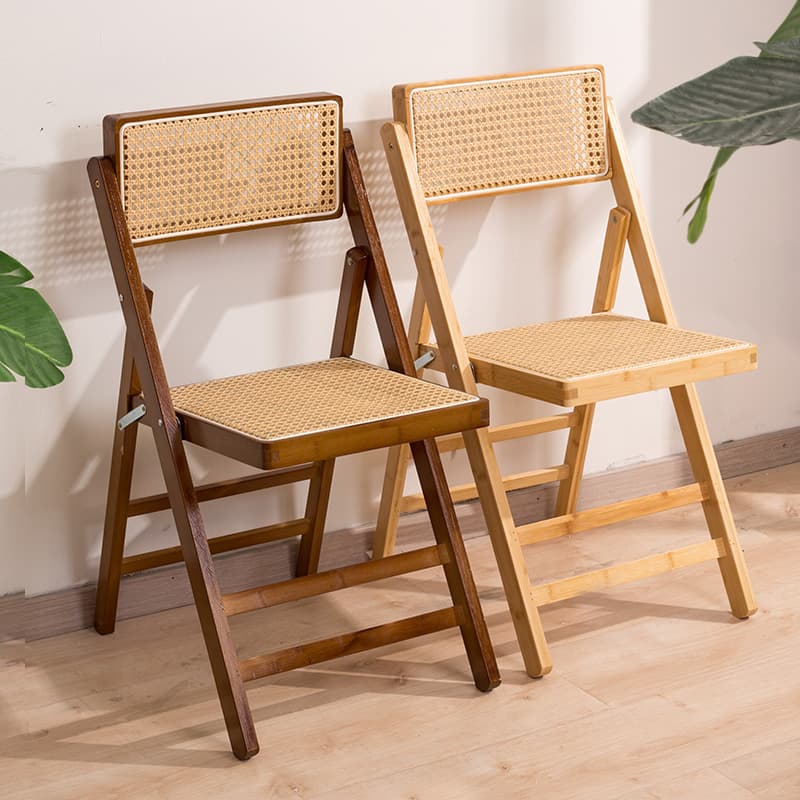 折りたたみ椅子 籐編み折りたたみチェア