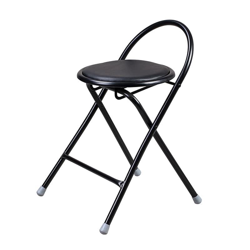 折りたたみ椅子 シンプル丸型クッションチェア