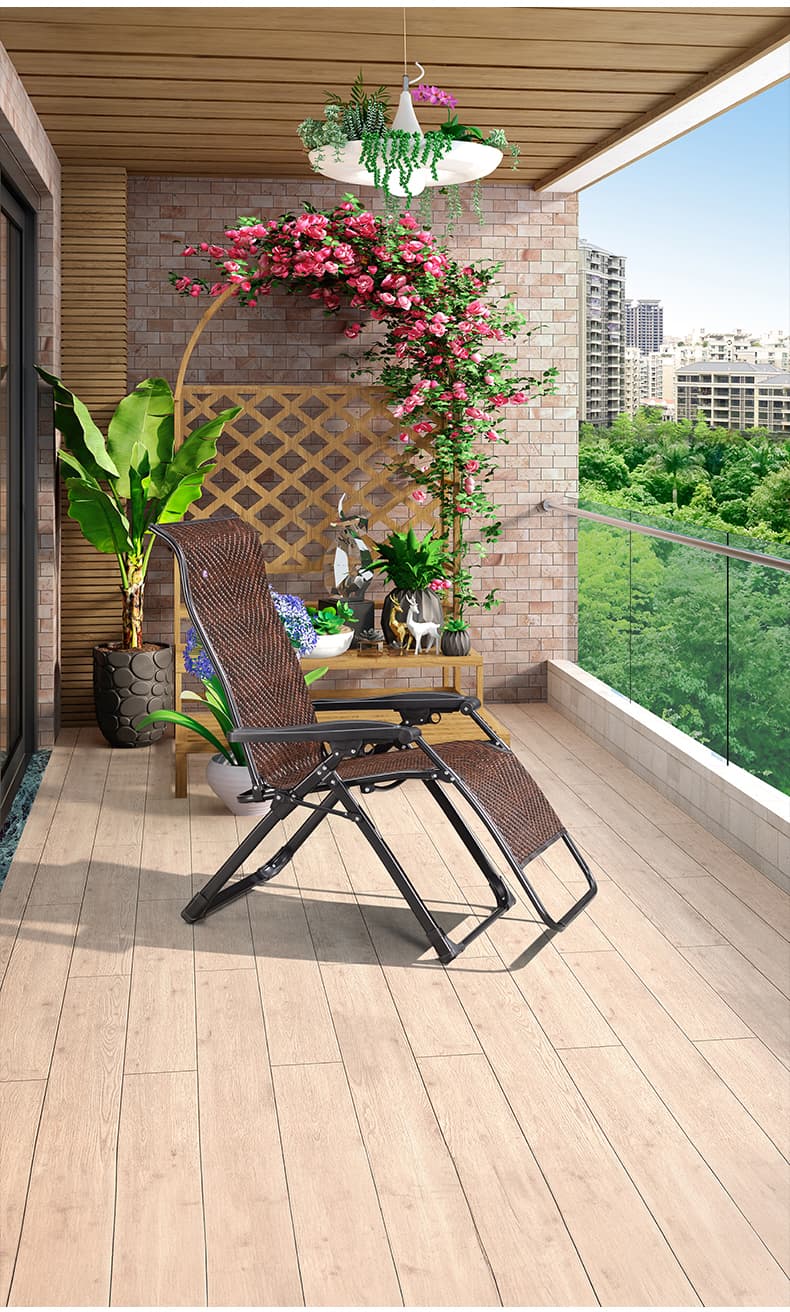 折りたたみ椅子 リラックス金属フレームリクライニングチェア