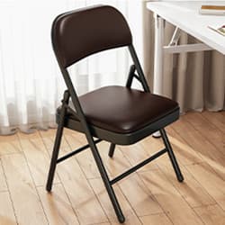 折りたたみ椅子 コンパクトレザー折りたたみチェア