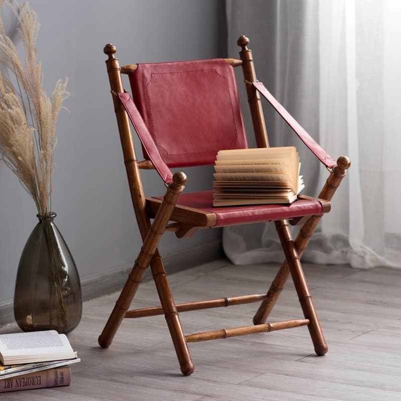 折りたたみ椅子 和風アンティーク折りたたみディレクターズチェア