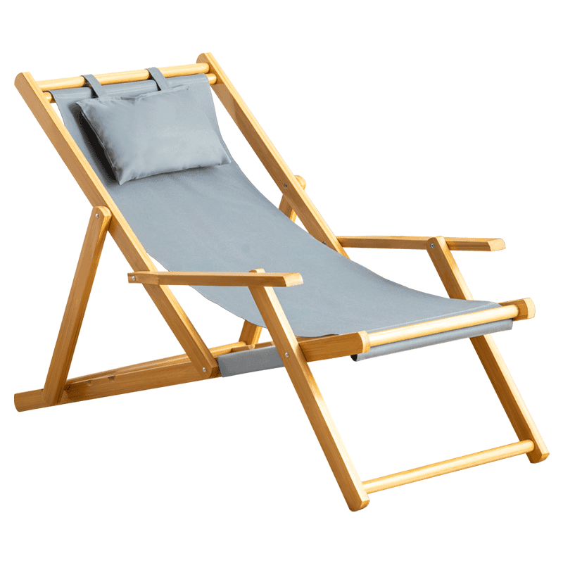 折りたたみ椅子 天然木のくつろぎデッキチェア