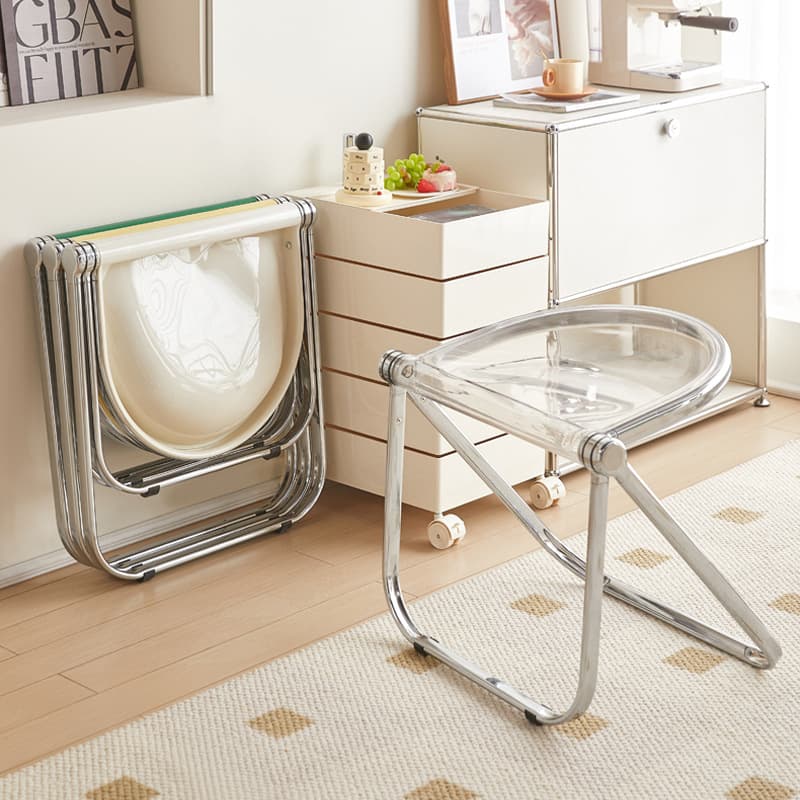 折りたたみ プラスチック 透明シンプル折りたたみチェア