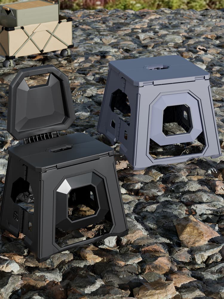 折りたたみ椅子 機能的収納式スツール