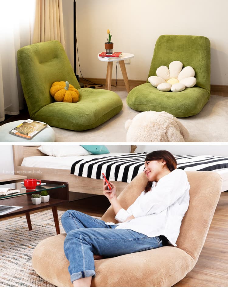 折りたたみ椅子 もこもこ座椅子リラックス