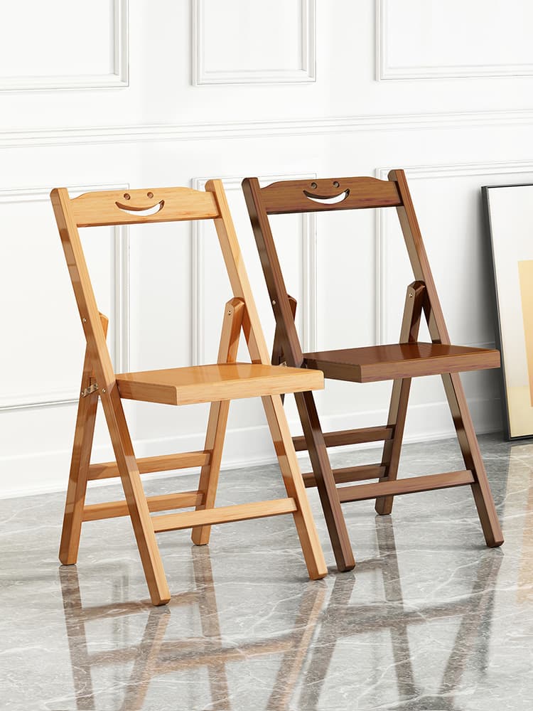 折りたたみ椅子 にこにこ木の折りたたみ椅子