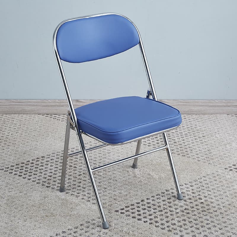 折りたたみ椅子 ゆったり座面の快適レザーチェア