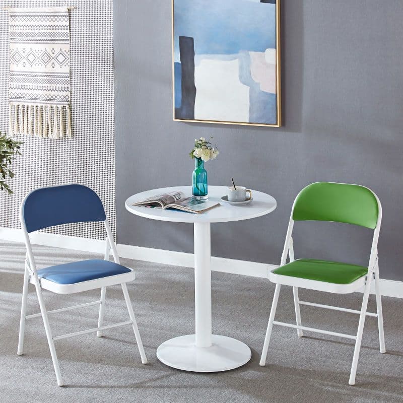 折りたたみ椅子 なめらかレザー調折りたたみチェア