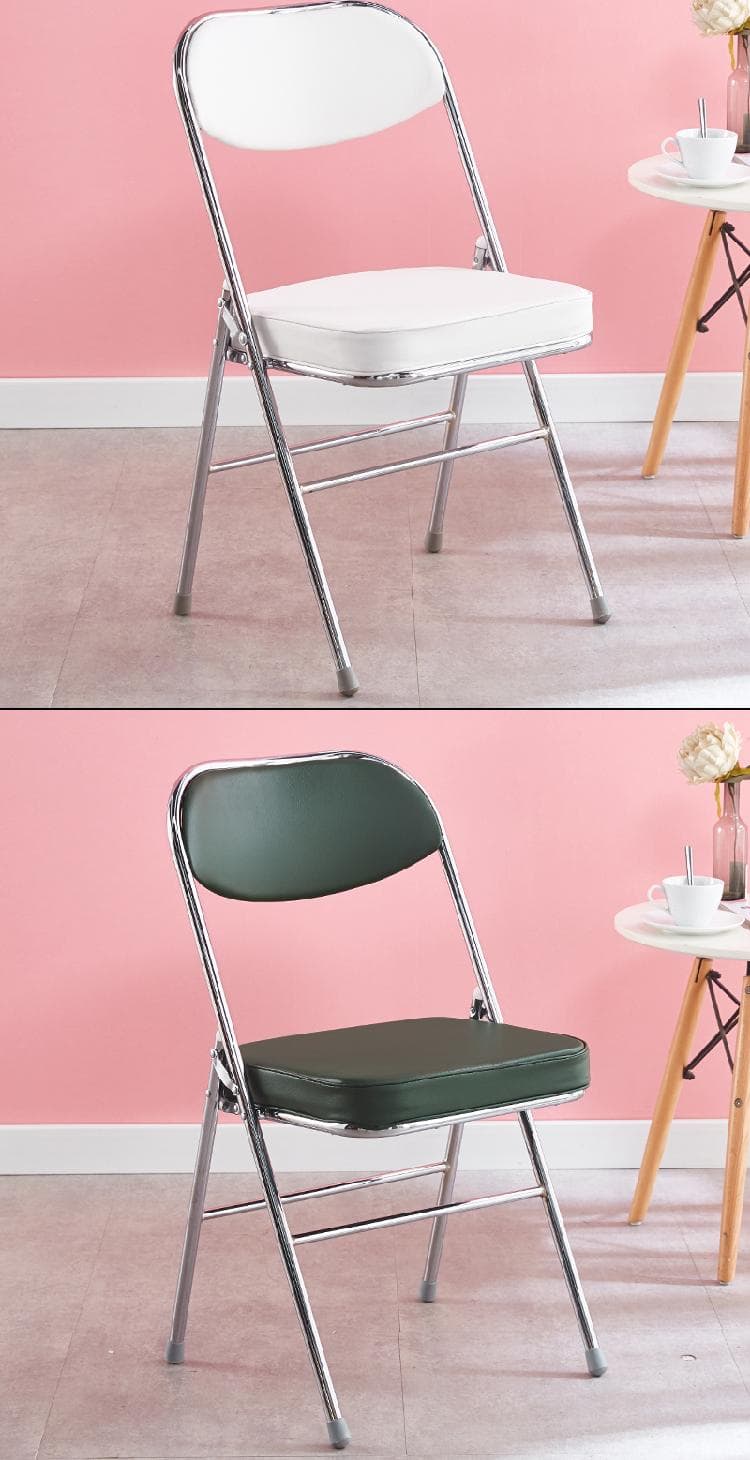 折りたたみ椅子 ゆったり座面の快適レザーチェア