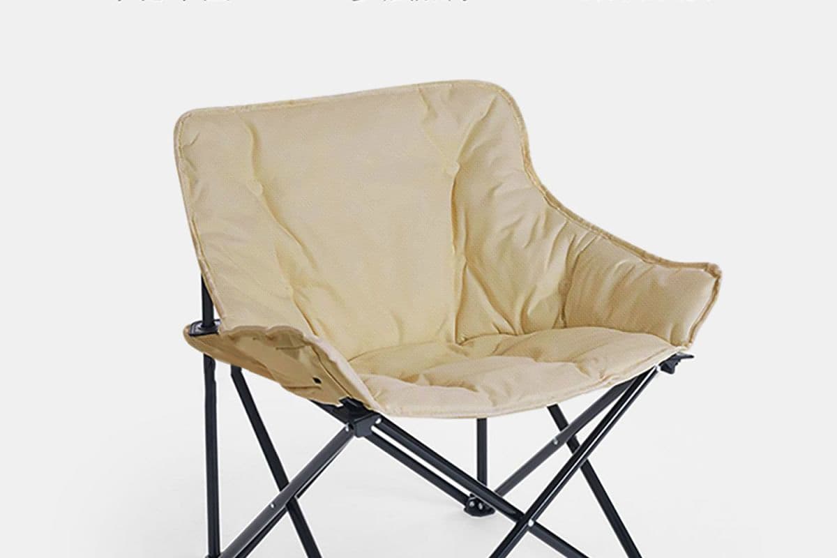 折りたたみ椅子 ふわもこ快適 ワイドリラックスチェア